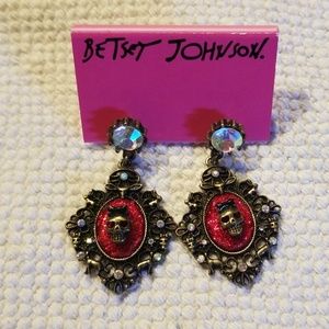 Betsy Johnson Skull Earrings
